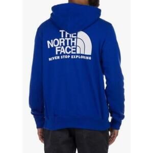 The North Face Throwback Hoodie Sweatshirt Blue Men's Small